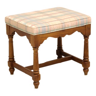 Ethan Allen Oak Country Cottage Style Bench Footstool - B For Sale