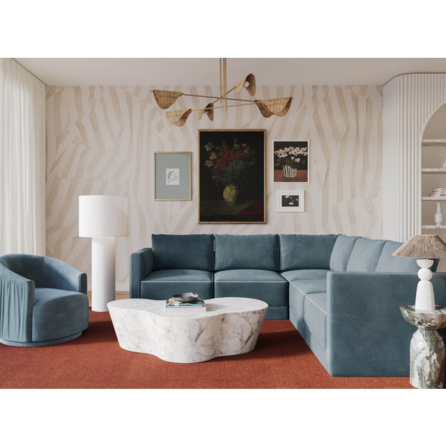 Discover the timeless elegance of the Willow Sectional, a modular masterpiece upholstered in luxurious velvet. This...