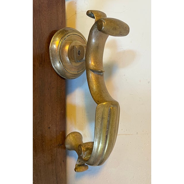 Late 19th Century Large Antique 19th Century Georgian Style Heavy Cast Brass Doctor's Door Knocker For Sale - Image 5 of 13