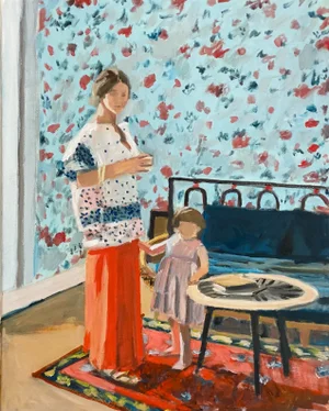 “Mother and Child” Expressionist 16"x20" Fine Art Print by Michelle Heimann
