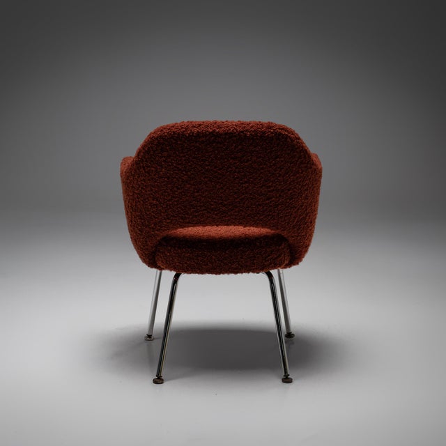 1960s Model 71 Dining Chair in Pierre Frey Alpaca and Mohair Bouclé by Eero Saarinen for Knoll, 1960s For Sale - Image 5 of 14