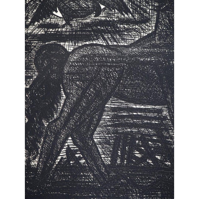 Marcel Gromaire, Macbeth, Shakespeare, Omens, Black Horse and Night Birds, 1958, Original Etching For Sale - Image 6 of 7