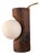 Brutalist Model 16 Wall Lamp in Pine and Opal Glass from Temde Leuchten, 1970s For Sale
