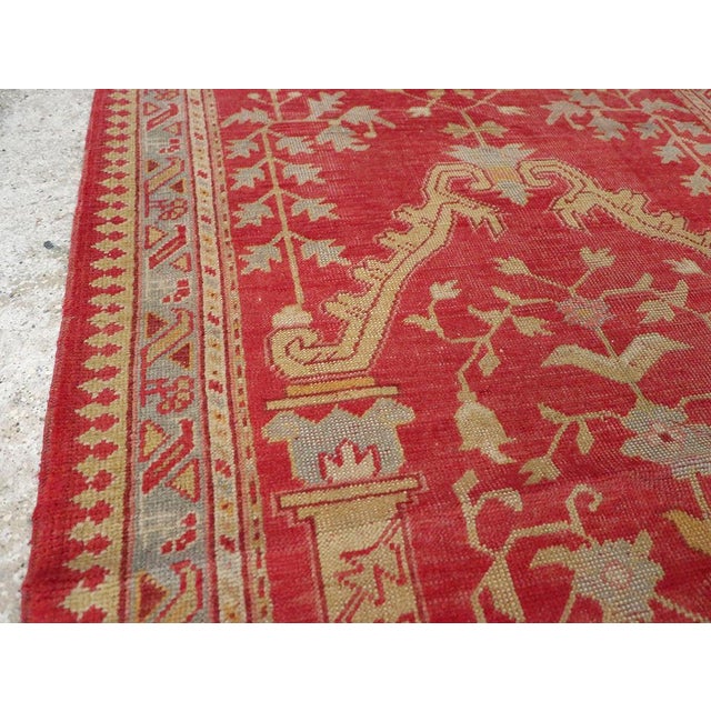 Rustic Galerie Shabab Collection Early 20th Century Turkish Oushak Throw Rug For Sale - Image 3 of 8