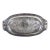 Small Vintage Silver Plated Oval Tray With Floral Detail, Vintage Plate, Trinket Dish, Embossed, Etched Engraved Patina Serving Dish For Sale