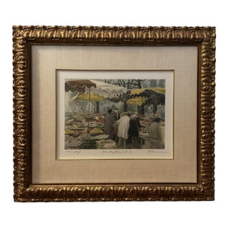 1984 Harold Altman Framed Lithograph "Rue Mouffetard 2” Pencil Signed a.p. For Sale