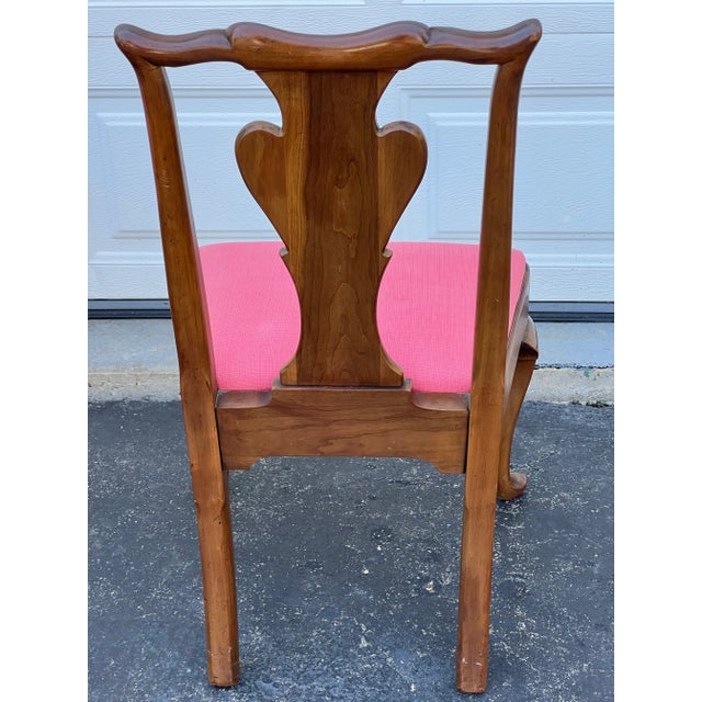 Vintage Statton Queen Anne Centennial Cherry Dining Chairs Set of 6 For Sale - Image 11 of 12