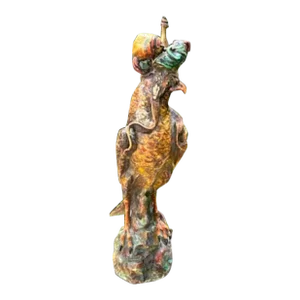 1920s French Glazed Terracotta Falcon Sculpture