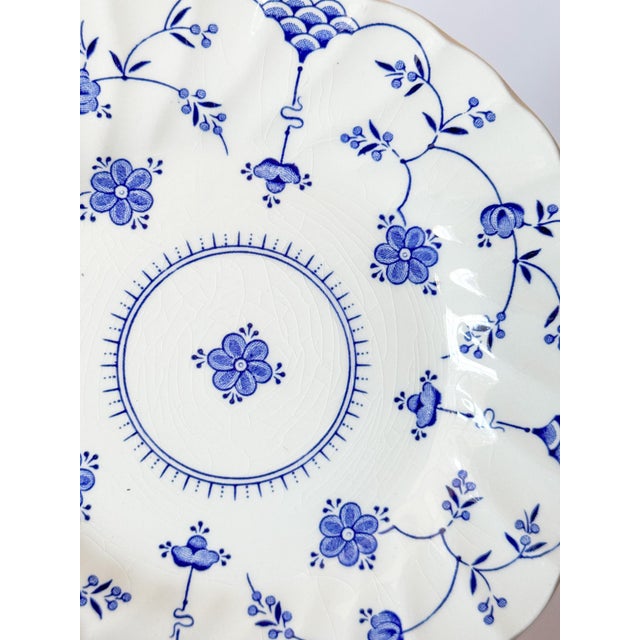 1980s Myott Finlandia Blue & White Dessert Plates - Set of 6 For Sale - Image 11 of 11