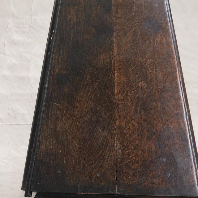 Black Late 17th Century Geometrically Moulded Oak Console Table For Sale - Image 8 of 13