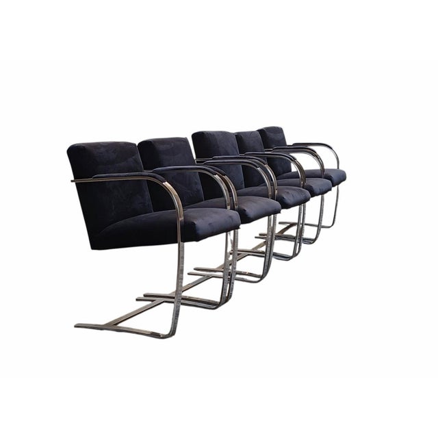 Mid-Century Modern Brno Chairs by Ludwig Mies Van Der Rohe for Knoll, Italy, 1970s, Set of 5 For Sale - Image 3 of 6