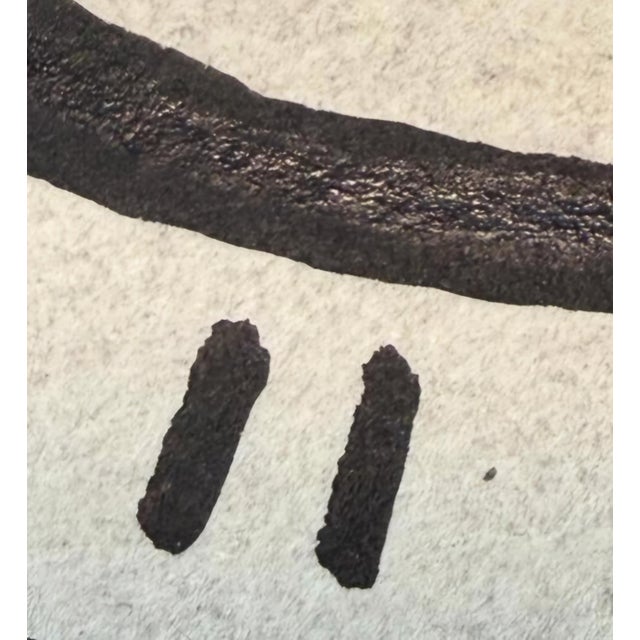 Black Pablo Picasso, Bold Modernist Mask, Opaque Black on Paper, Hand Signed, 1950-1970s For Sale - Image 8 of 18