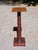 Antique Art Nouveau Mahogany Pedestal Plant Bust Stand features a long tapered column with wheat design wrapped around, on...