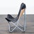 Modern Butterfly Lounge Chair With Leather Seat and Metal Frame For Sale - Image 3 of 8