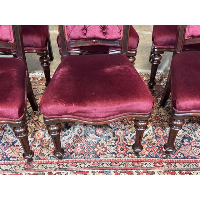 Antique Victorian Mahogany Chairs, 1800s, Set of 6 For Sale - Image 16 of 18