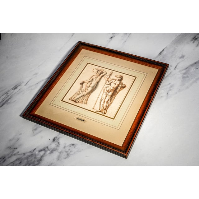 An elegant study in classical form and restrained beauty, this antique Neoclassical drawing captures the timeless...
