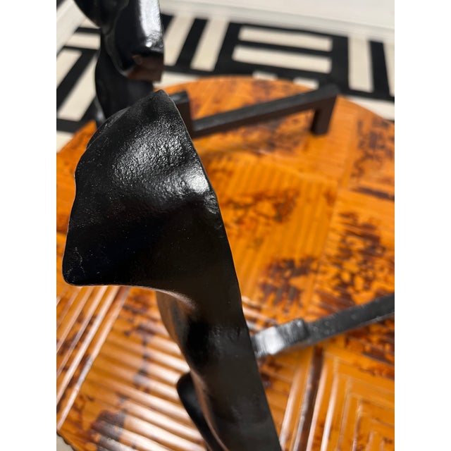 Vintage 1950s Liberty Foundry Labrador Retriever Andirons For Sale - Image 6 of 7