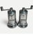 A handsome vintage Perfex salt and pepper mill set with classic cast-aluminum construction, hand-crank tops, and raised...