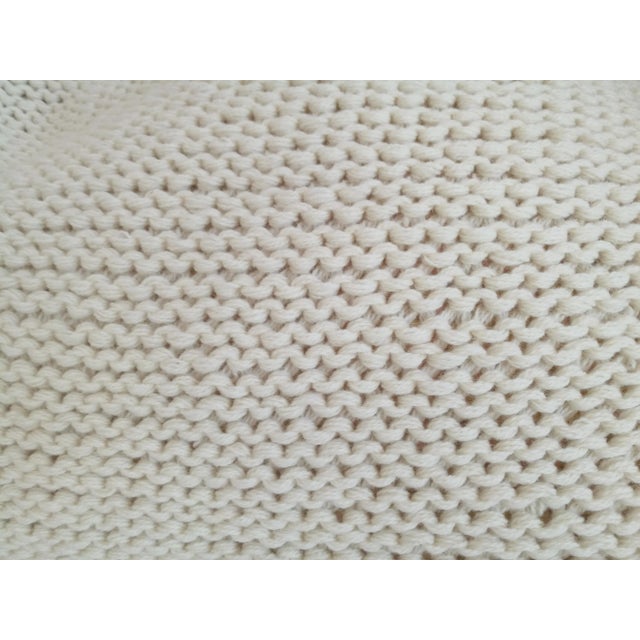 Contemporary Knitted Woolen Bean Bag from SanFates For Sale - Image 3 of 5