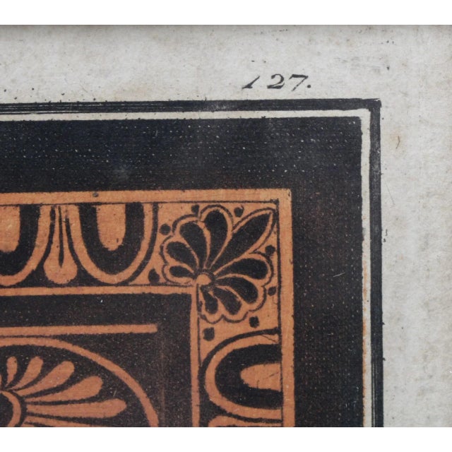 Neoclassical Antique 18th Century Neoclassical Print Aquatint Engraving in Black & Terra-Cotta Ink by Sir William Hamilton Taken From Greek & Etruscan Vases For Sale - Image 3 of 5