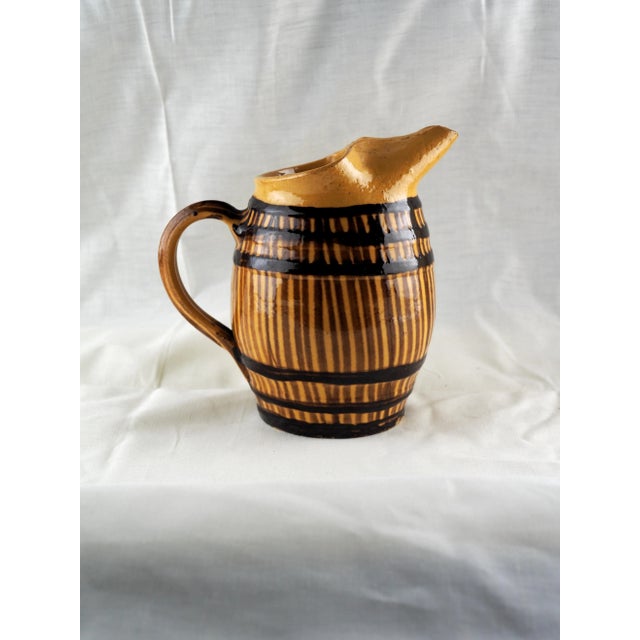 Early 20th Century Provencal Pottery, French Folk Art French Pub / Café Jug For Sale - Image 6 of 12
