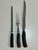 English Vintage Stag Antler Carving Set - English Sheffield W/ Sterling Silver Ferrules - 3 PCS For Sale - Image 3 of 11