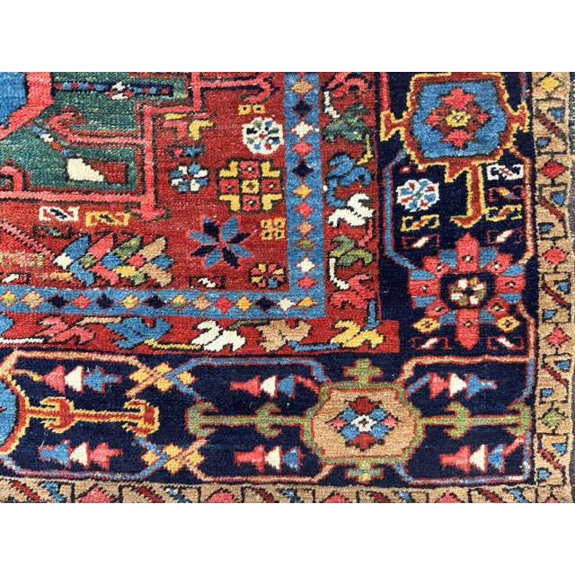 Textile Antique Heriz Rug, 1890s For Sale - Image 7 of 18