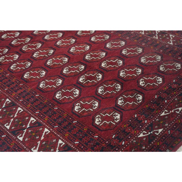 1970s Vintage Bokhara Rug 4'5'' x 7'0'' For Sale - Image 10 of 12