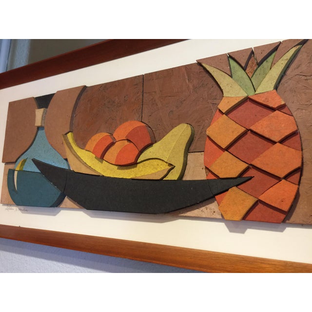 MidCentury Modern Allen Noonan Wall Art Wood Block Relief Chairish