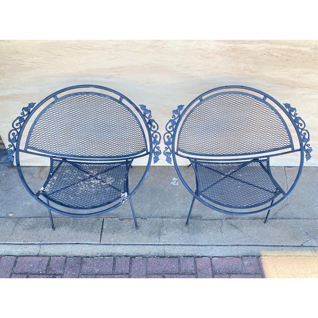 Pair of Salerni Attributed Radar Low Lounge Chairs W/ Applied Ivy Elbow Rest For Sale - Image 11 of 11