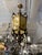Design Plus Gallery presents a Gothic Revival Style Gilt Metal and Amber Glass Lantern Pendant. This hanging lantern has a...