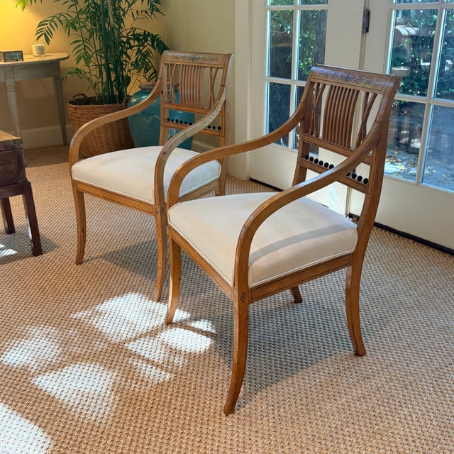 Pair of Antique Empire Chairs For Sale - Image 10 of 13