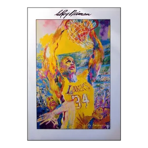 1990s LeRoy Neiman Original Expressionist Basketball Offset Lithograph