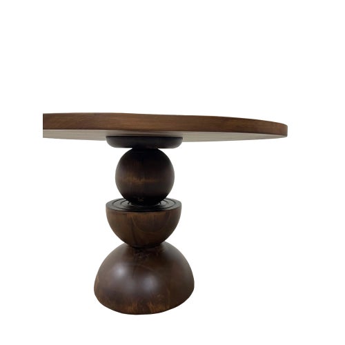 Solid Beech Tree Round Dining Table For Sale - Image 4 of 4