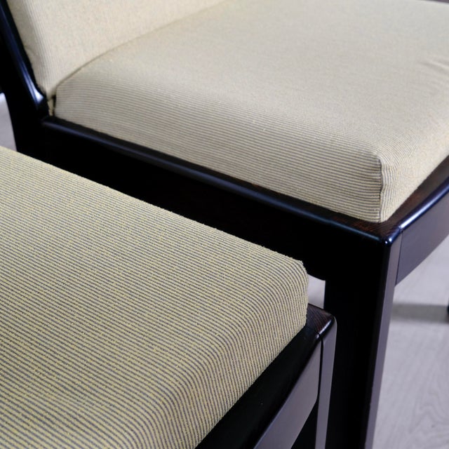 Vintage Chairs in Wood and Fabric, 1970s, Set of 6 For Sale - Image 11 of 18