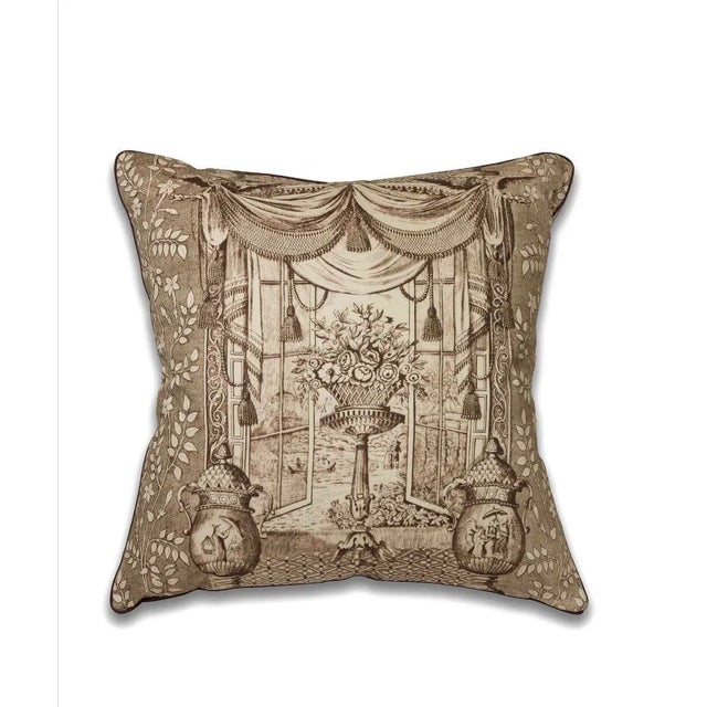 Chinoiserie Chinoiserie Ming Urn Print Pillow For Sale - Image 3 of 3