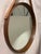 Brown Round Teak Mirror, 1980s For Sale - Image 8 of 11