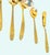 Stanley Roberts Groovy 70s Sculpted Gold Floral Flatware- Set of 70 For Sale - Image 4 of 11