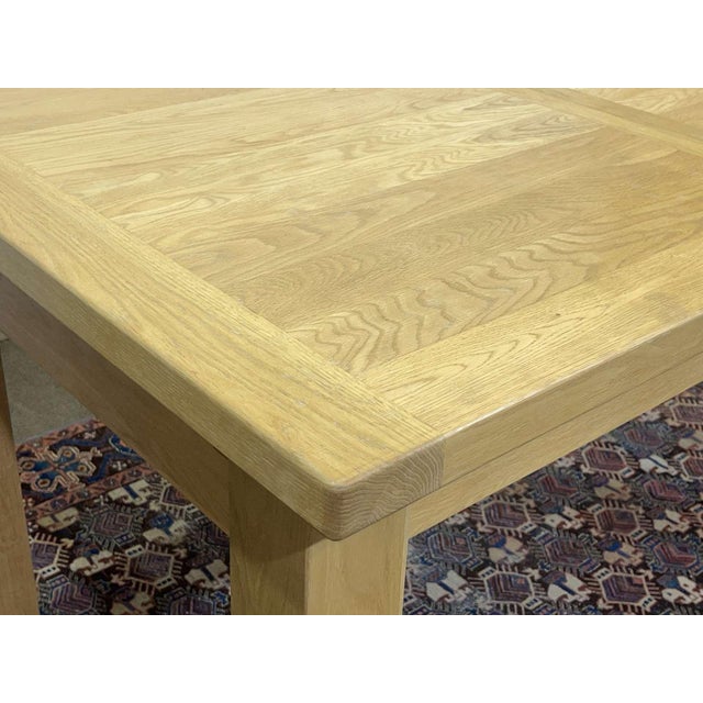 Wood Modern Table in Oak with Two Extensions For Sale - Image 7 of 14