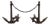 American Cast Iron Anchor Andirons (Pair) For Sale