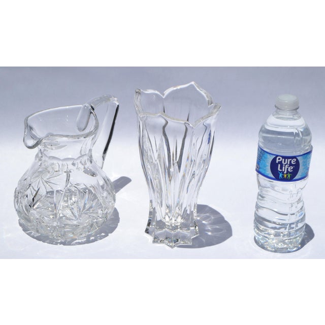 Early-20th Century American Brilliant Cut Glass Pitcher Carafe Decanter 50% Lead For Sale - Image 10 of 17