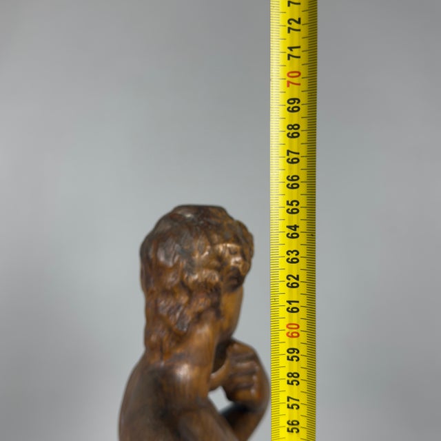 Artigianale, David Sculpture by Michelangelo Statue, 1960s, Wood For Sale - Image 10 of 11