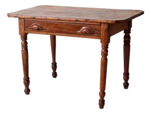 Antique Primitive Table With Drawer