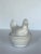 White White Ceramic Hen Sitting on a Basket Dish Made in Portugal For Sale - Image 8 of 8