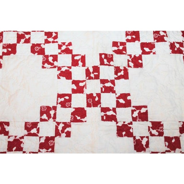 This fine early hand pieced and quilted tiny postage stamp crib quilt is for a new born baby. It is a real collectors...