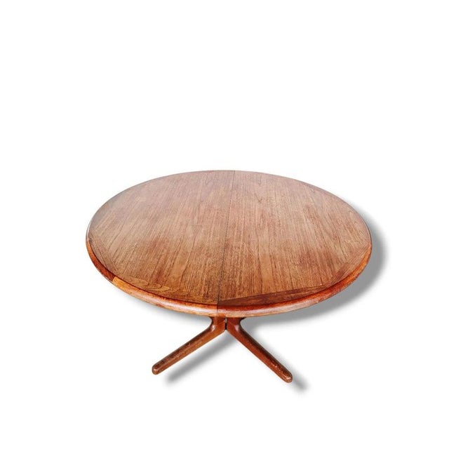 1960s Mid-Century Danish Round Dining Table from Laurits M Larsen, 1960s For Sale - Image 5 of 11