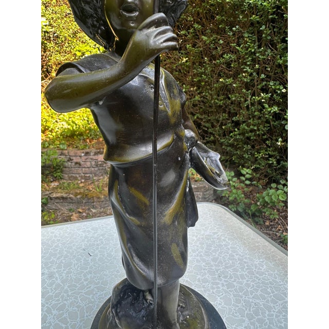 Hippolyte François Moreau, Young Fisherman, 1900, Bronze with Green Patina For Sale - Image 16 of 18