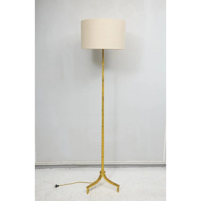 French Vintage Gilt-Iron Floor Lamp