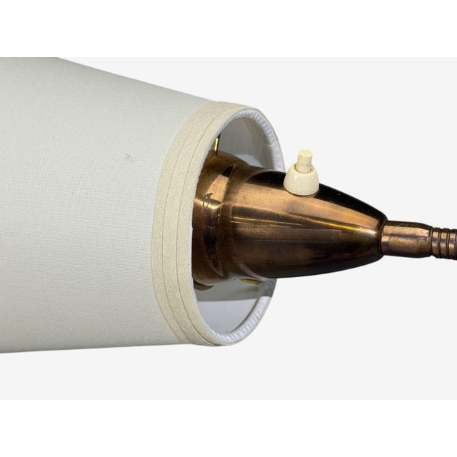 Swedish Modern, Adjustable Floor Lamp, Wood, Brass, Sweden, 1960s For Sale In New York - Image 6 of 13