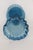 Small Aqua Blue Vase Mexican Hand Blown Art Glass With Fluted Ruffle Rim 4742b For Sale - Image 4 of 14